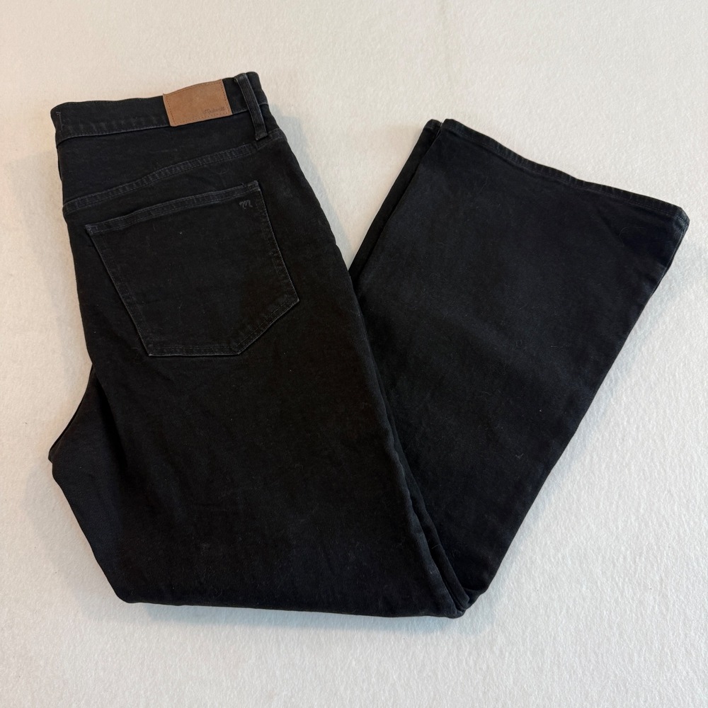 Madewell The Perfect Vintage Flare Jean Womens 32 Black High Rise Denim